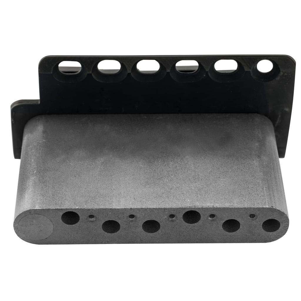 Wilkinson WV6-SB 10.8mm String Pitch 5+1 Hole Tremolo Bridge Unit with Steel Vintage Saddles for Fender USA and Japan Strats, Black