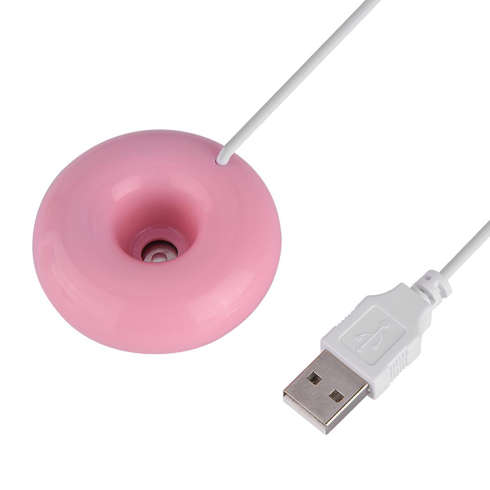 Portable Mini Doughnut shaped USB Atomization Spray Humidifier for Home Office Car White