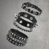European-American Men's Rivet Punk Multi-layer Gothic Hip-hop Bracelet