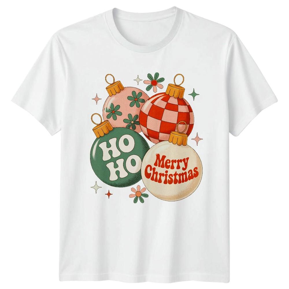 Ho Ho Merry Christmas OrnaUnisexts Holidays Unisexs Unisexs Graphic Tee S