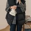 Women's Short Down Vest - 2025 Korean Style, Loose Fit, Sleeveless Jacket for Autumn & Winter