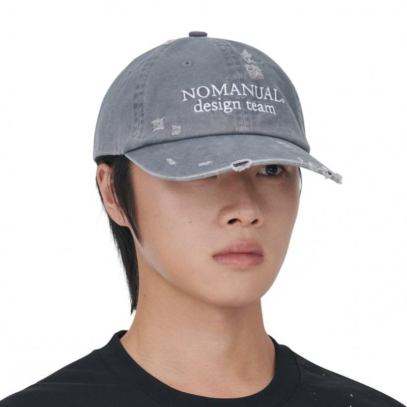 Nomanual D.t Ball Cap   Washed Gray 261
