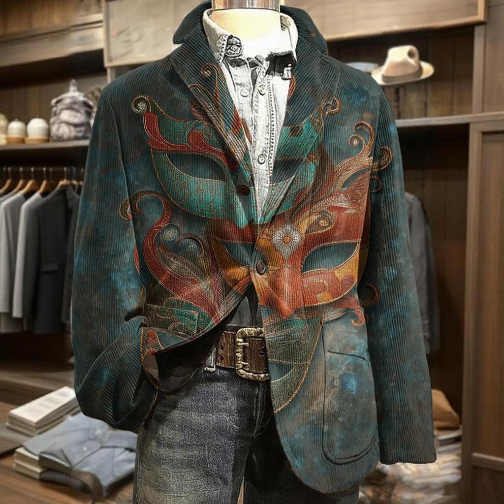 Men's Business Casual Carnival Corduroy Jacket