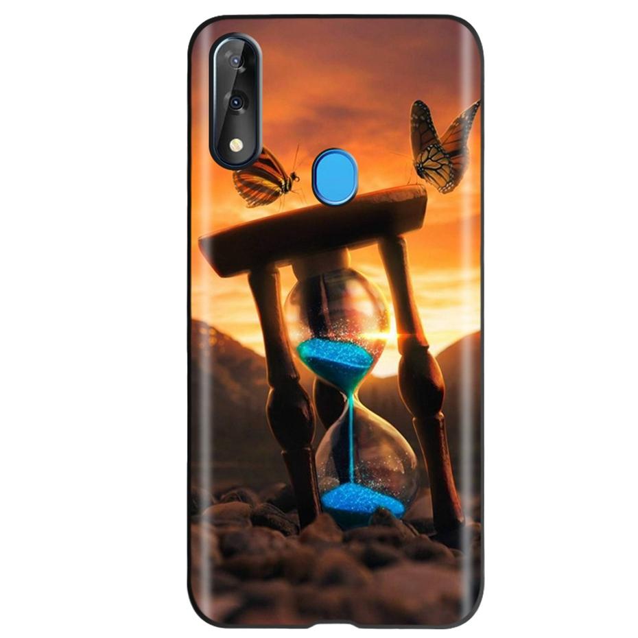 Etui do ZTE Blade V10 Modny Wzór Kwiatowy Serce Etui na Telefon do ZTE Blade V10 Vita V 10 Czarne Silikonowe Miękkie TPU Zderzak