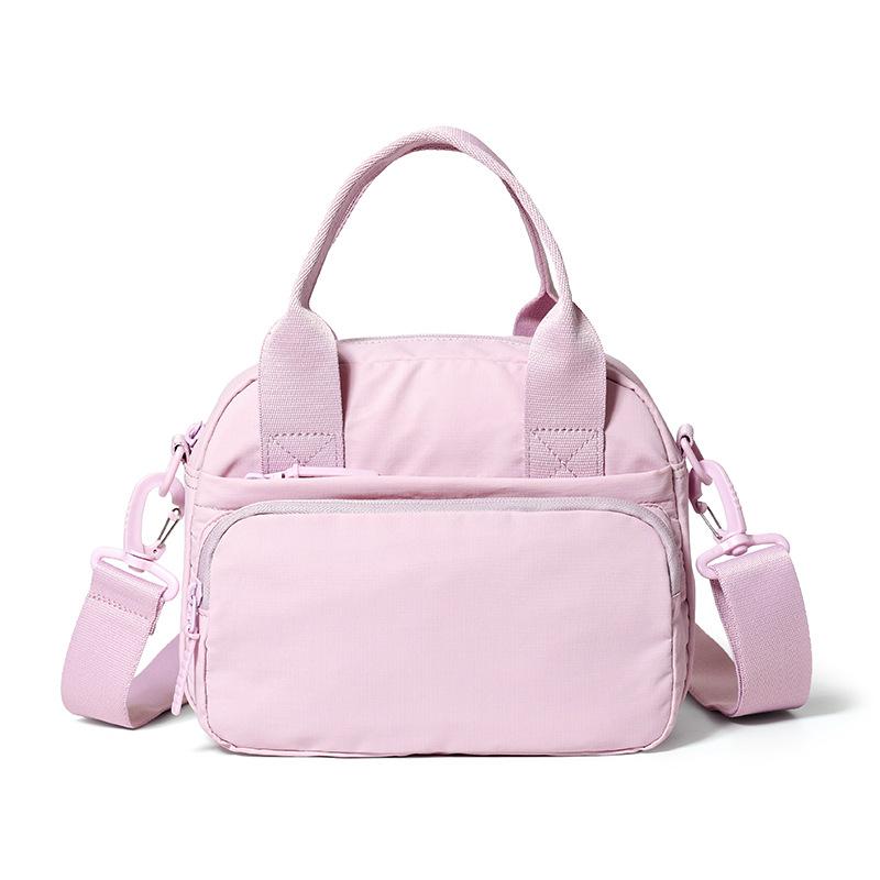 Solid Color Handbag Travel Crossbody Bag Lightweight Water-Repellent Nylon Bag Women's Shoulder Bag