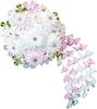 Hair Ornament for Tsumami Zaiku Coming-of-Age Ceremony, White, Flower, Formal, kk-081