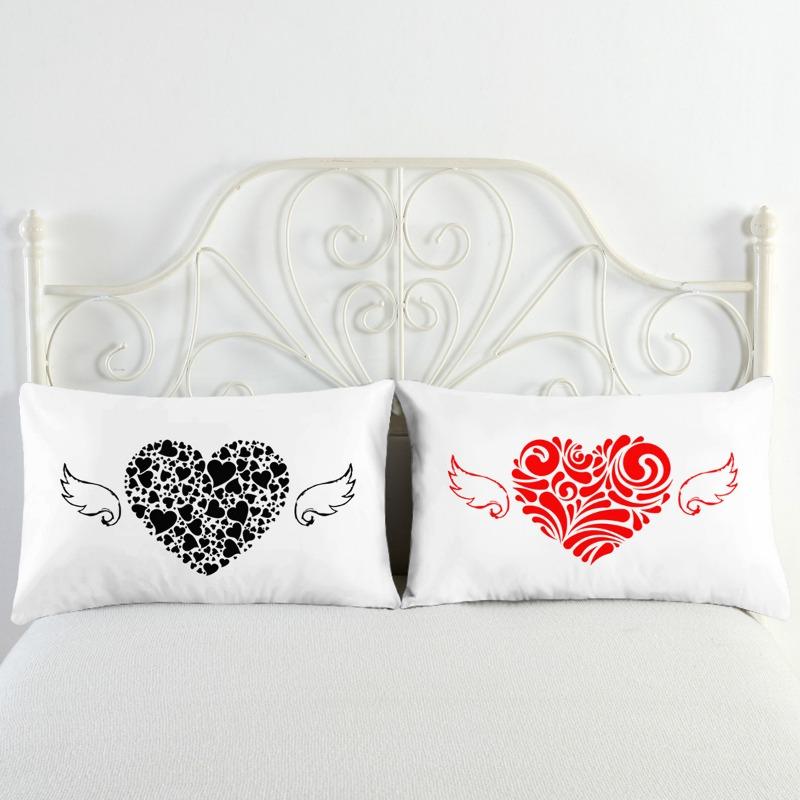 

2pcs Pillowcase Rectangle Pillow Cover Simple Print Pillowslip Home Bed Pillowsham Soft Cushion Covers 51x75cm/51x91cm 51x75cm 2pcs