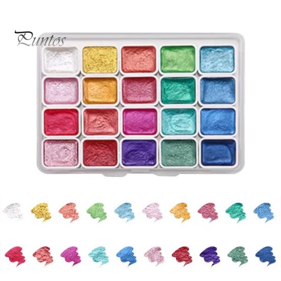 

Набор блестящих акварельных красок, мерцающие металлические перламутровые цвета, портативные акварельные краски художественного уровня для начинающих любителей живописи A