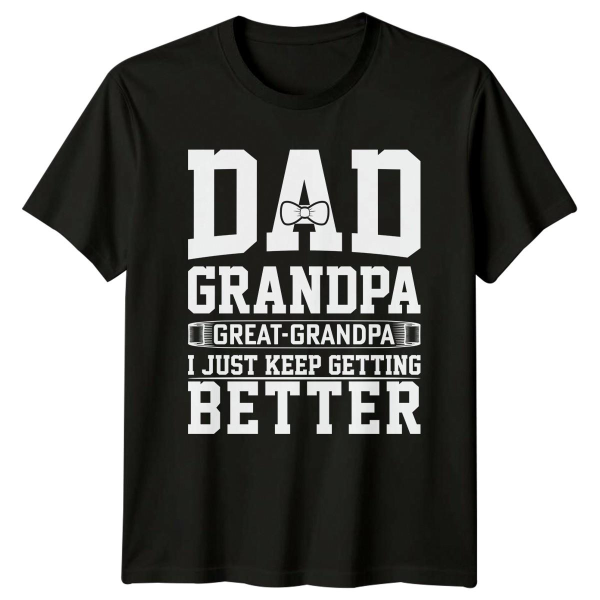 Dad Grandpa Great Grandpa I Mens T-Shirt Great Grandad Family Fathers Day Gift M