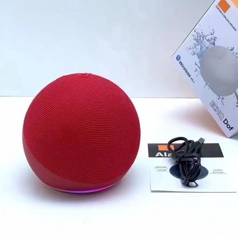Alaxe Small Bluetooth Speaker Echo Dot 5th Outdoor Wireless Bluetooth Generation Mini RGB Speaker Home Subwoofer