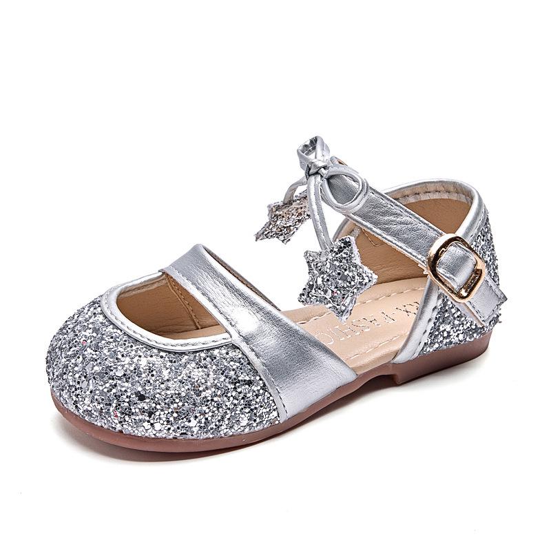 2026 Little Princess Pink Crystal Shoes - Sparkly Autumn Flats for Girls