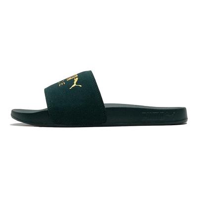 Serie Leadcat Moda Comodo Casual Altro Totem Pelle Intrecciata Sandali Ciabatte Unisex Verde Oro 398678-03