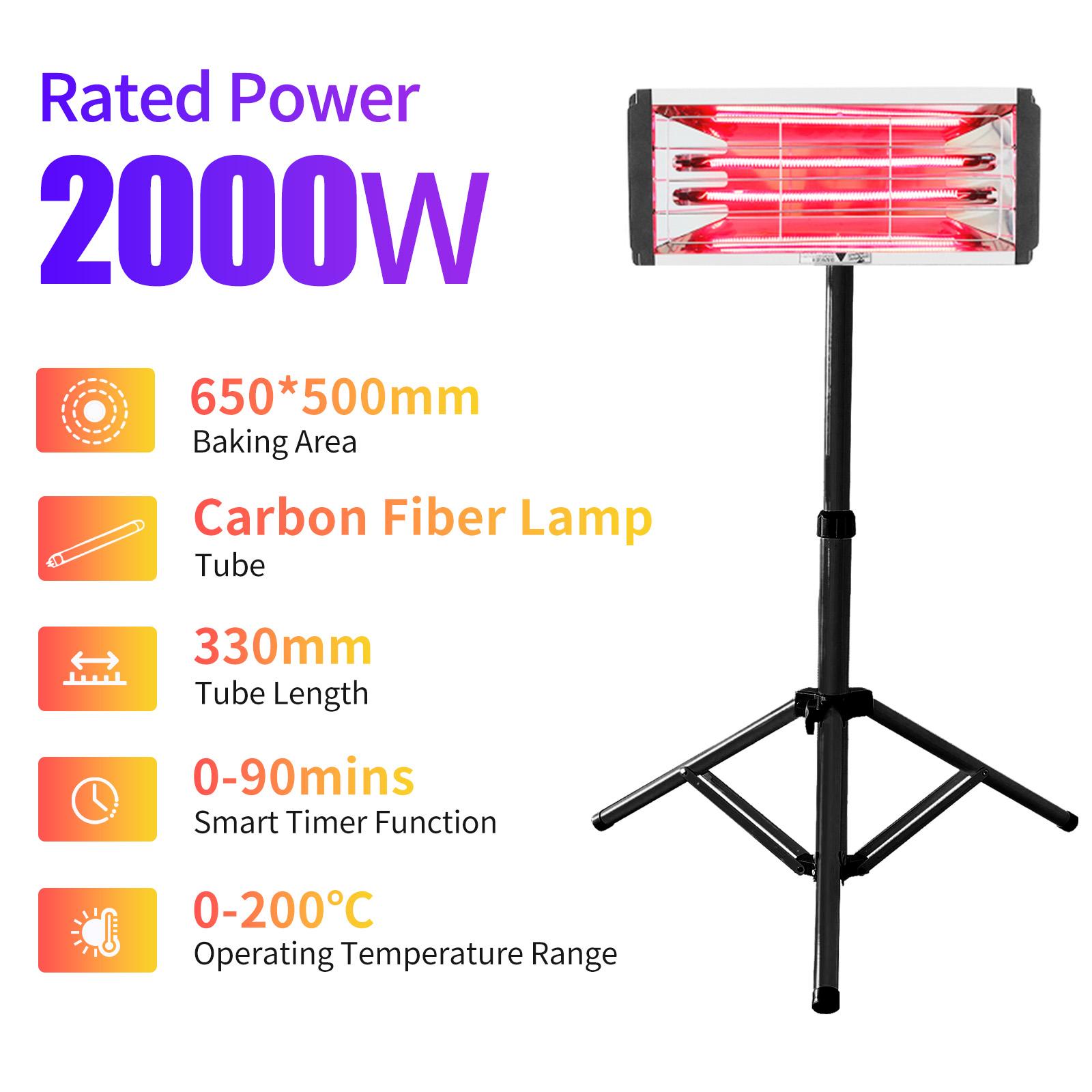 

DATOUBOSS 2000W Infrared Dryer Spotlight Paint Dryer Infrared Car Panel Curing Lamp Baking Paint Dryer Curing Lamp 230V EU 220V UK