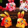 Handmade Fabric Rabbit Lamp Making Supplies Traditional Style Design With Glowing LED For Party Decoration