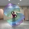 Belly Dance Props Flag Church Performance Accessories 190*140Cm Gradual Colors Belly Dance Props Semicircle Flags With Sticks