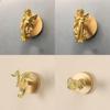 Leaf Ginkgo Brass Angel Bird Dragonfly Wall Hook With Adhesive For Door Decor