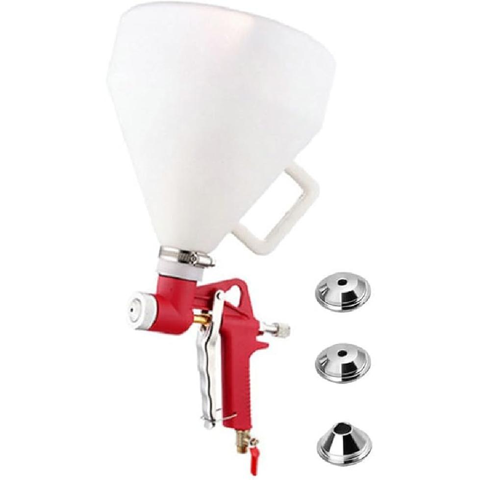 Drywall Wall Painting Sprayer with 3 Nozzle (4.0mm/6.0mm/8.0mm), Adjustable Air Hopper Spray Gun Texture Tool, for Walls and Ceiling(3L/0.66gal