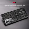 OPPO Reno10PRO Skull Cowhide Leather Cover: Genuine Leather Half Package Protective Case for Reno10 & Reno10Pro+ Phones.