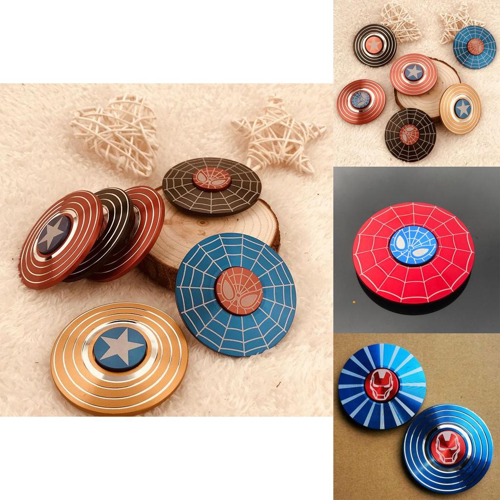 Fidget spinner Captain America aux couleurs vives avec rotation à grande vitesse pour soulager le stress