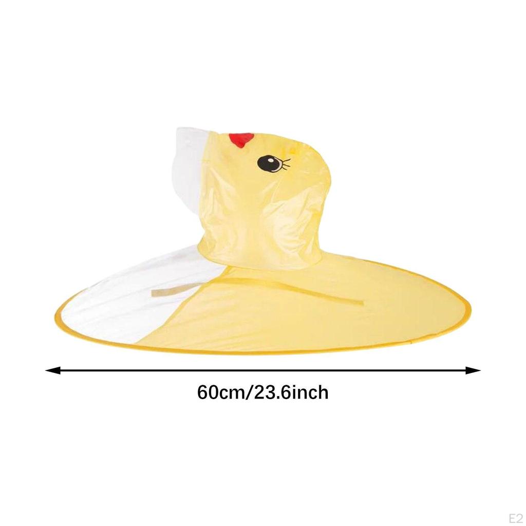 Dziecięcy płaszcz przeciwdeszczowy z kreskówkową kaczką do łowienia ryb w ogrodzie na zewnątrz