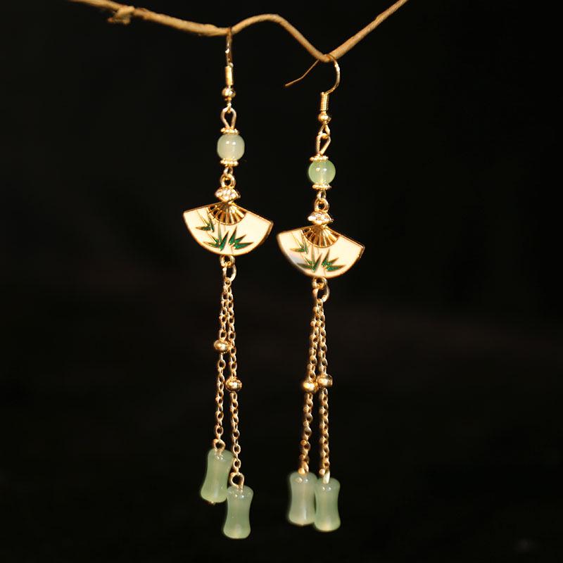 Red Tassel Earrings: Hanfu & Cheongsam Wedding Jewelry