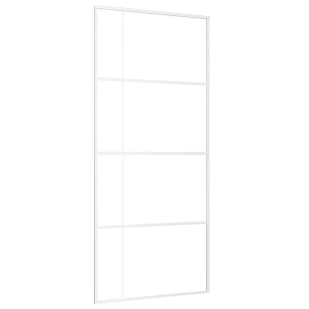 Vidaxl Sliding Door, ESG Glass and Aluminum, 90x205 Cm, White
