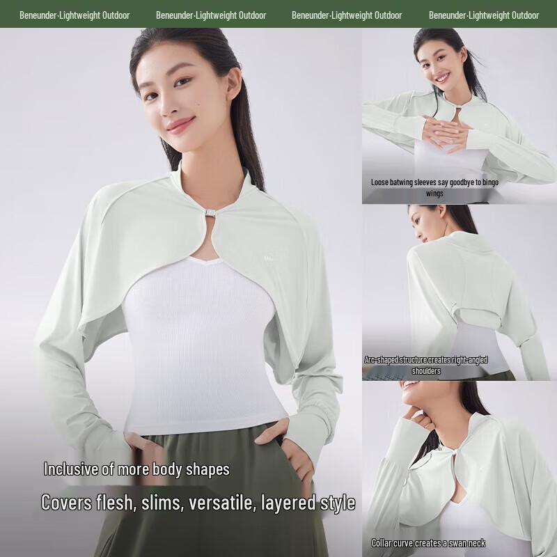 Beneunder UV Protection Ice Silk Shawl Sleeves