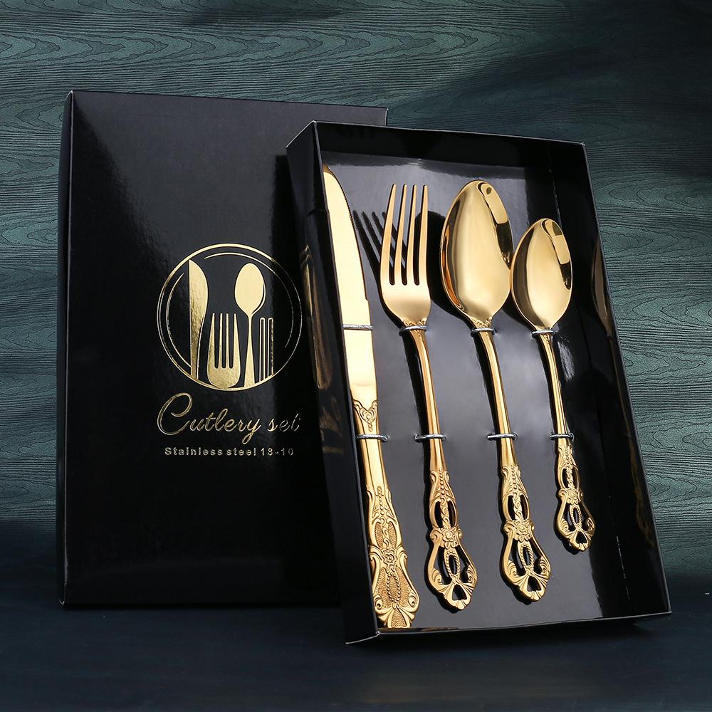 HANYANG Knife & Fork Set 304 Stainless Steel Cutlery Knife, Fork & Spoon Gift Set