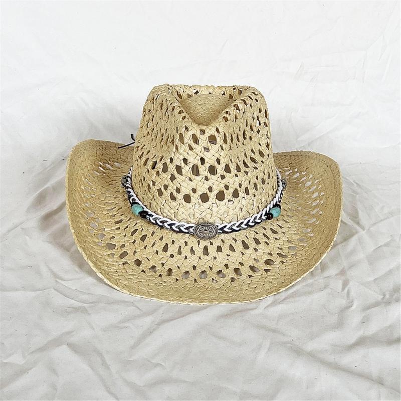Fashionable Wide Brimmed Sun Hat With Openwork Braided Design Lightweight Paper Straw For Women Men Outdoor