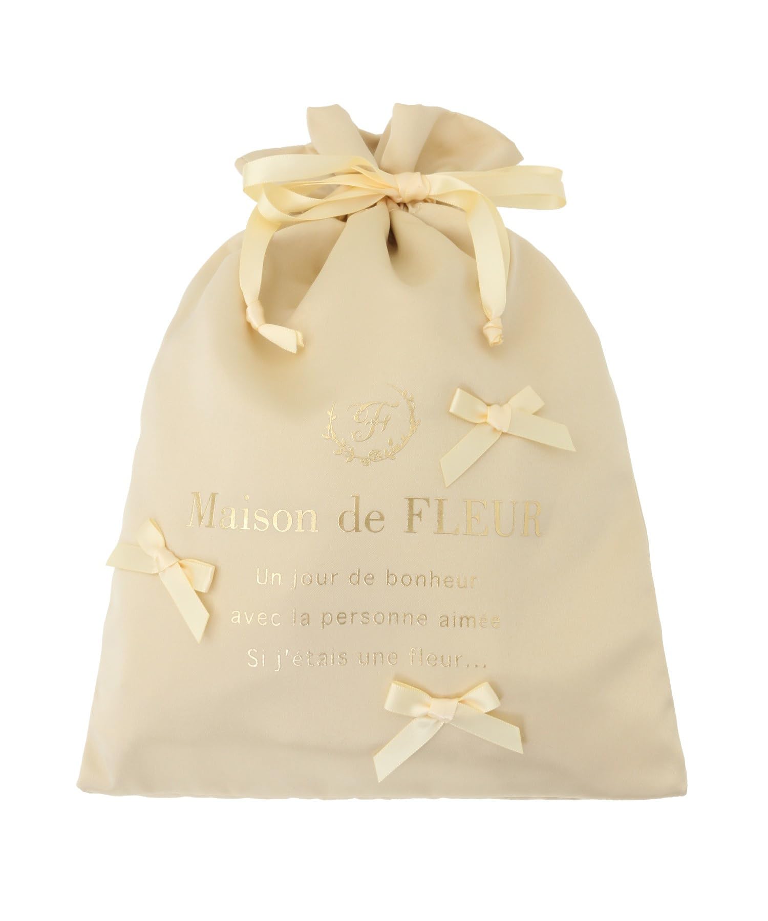 

de Pouches and Drawstring Bags EC Exclusive Drawstring Bag for Women Yellow [Maison Fleur]