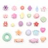 200pcs/lot Multiple Styles Plastic Beads Cat Flower Star Fish Shell Beads Loose Spacer Beads For Jewelry Making DIY Accessories