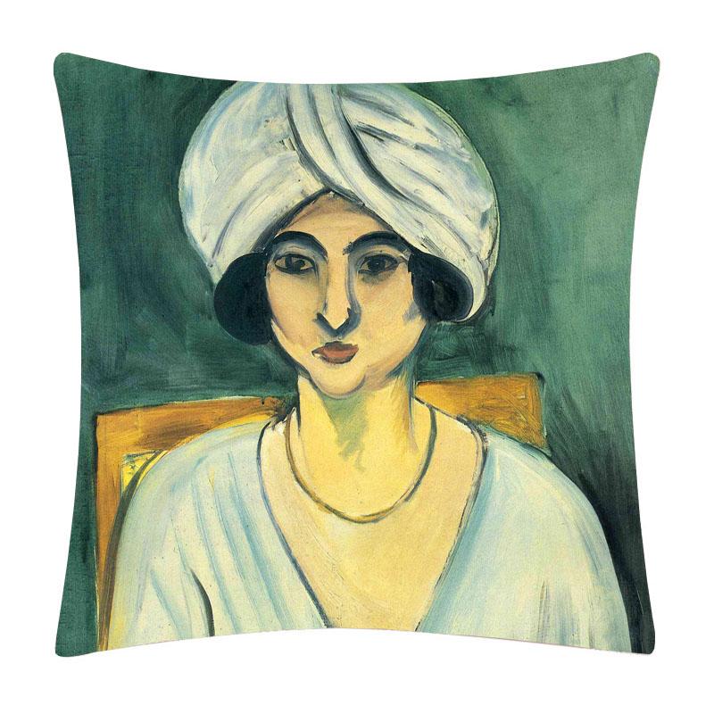 Henri Matisse Oil Paintings Cushion Covers Woman with a Hat The Open Window Art Pillowcase Decorative Pillows For Sofa