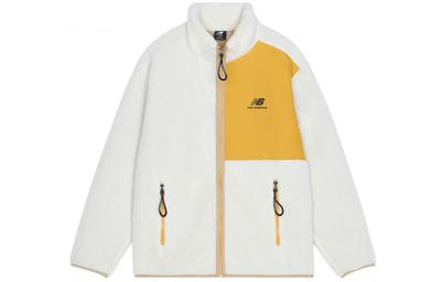 New Balance Velvet Jackets Unisex White Stand Collar Moderate AMJ13346-MLT