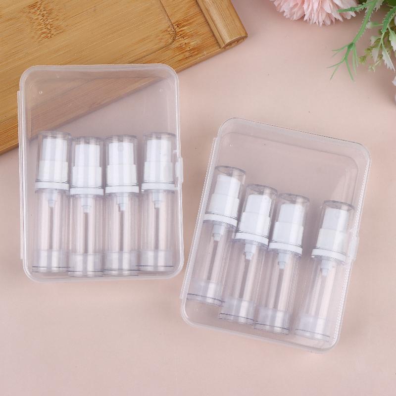 5/10/15ml Airless-Pumpflaschen-Set Tragbar Klar Leer Nachfüllbar Vakuumpumpe Reise Leere Kosmetikbehälter Probenverpackung