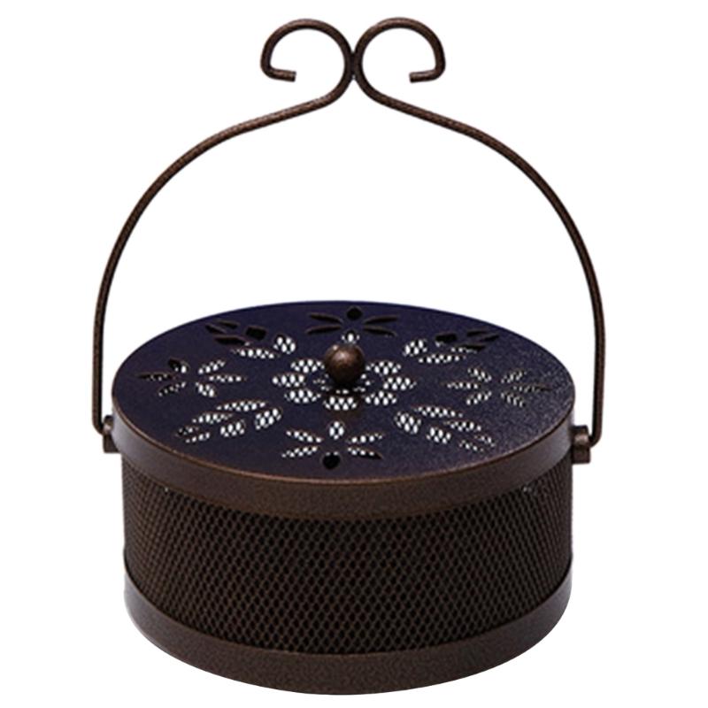 Hangings Mozzie Spirals Holder Mozzie Coiled Box with Handle and Lid For Travel