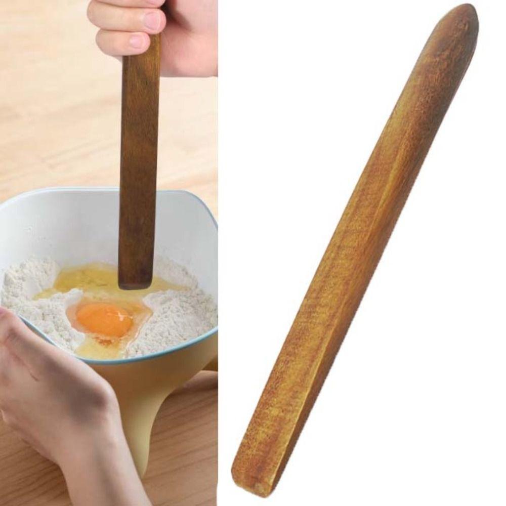 Ruční míchadlo na těsto Dřevěná míchací tyč na kváskové těsto Klasická dánská metla na těsto Máslo