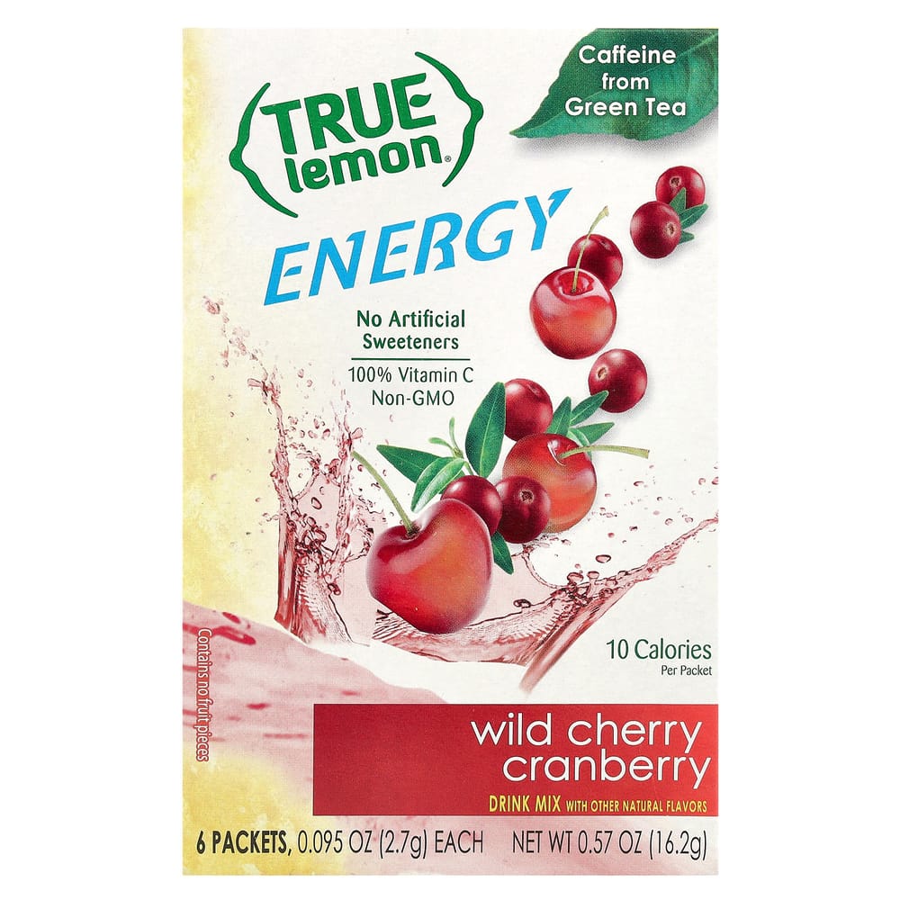 True Citrus True Lemon Energy Wild Cherry Cranberry - 6-Pack (2.7g Each)