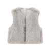 Zbzr Autumn New Women Clothes Western Style Versitile Fashion Sleeveless Faux Fur Short Vest 1255799