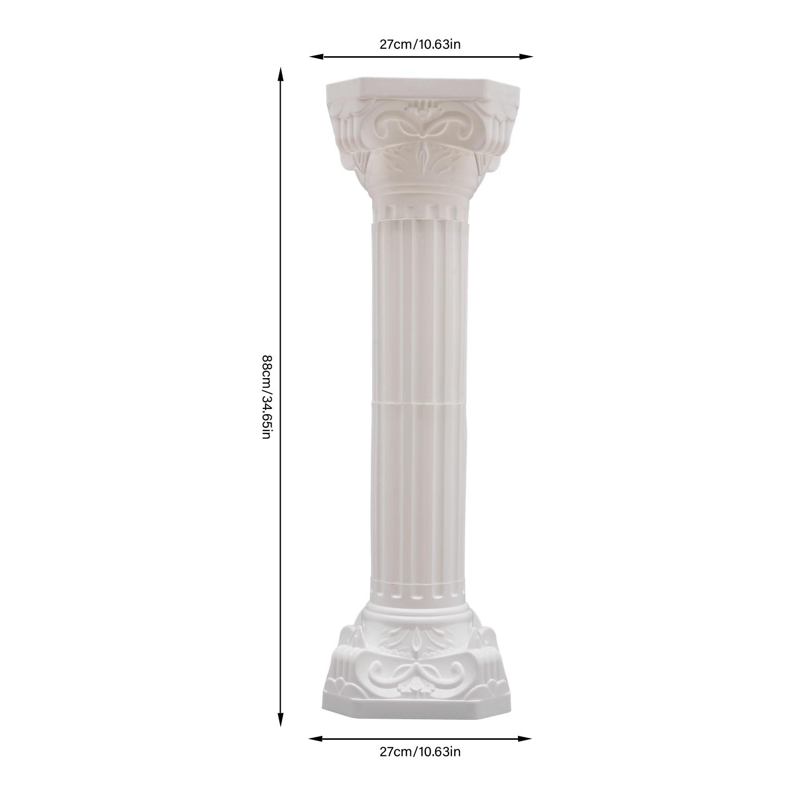 

4Pcs/Set Wedding Roman Column Pillars, 34.65 Inch Artistic Column Greek Pillars Plastic Flower Pots Holder Decor White белый