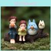 Mój sąsiad Totoro Postać z anime Dziewczyna-kot Grająca na flecie Miniaturowy model Dekoracja DIY Na prezent