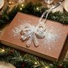 White Irregular Pendant Sequin Snowflake Bell - Elegant Christmas Tree Display
