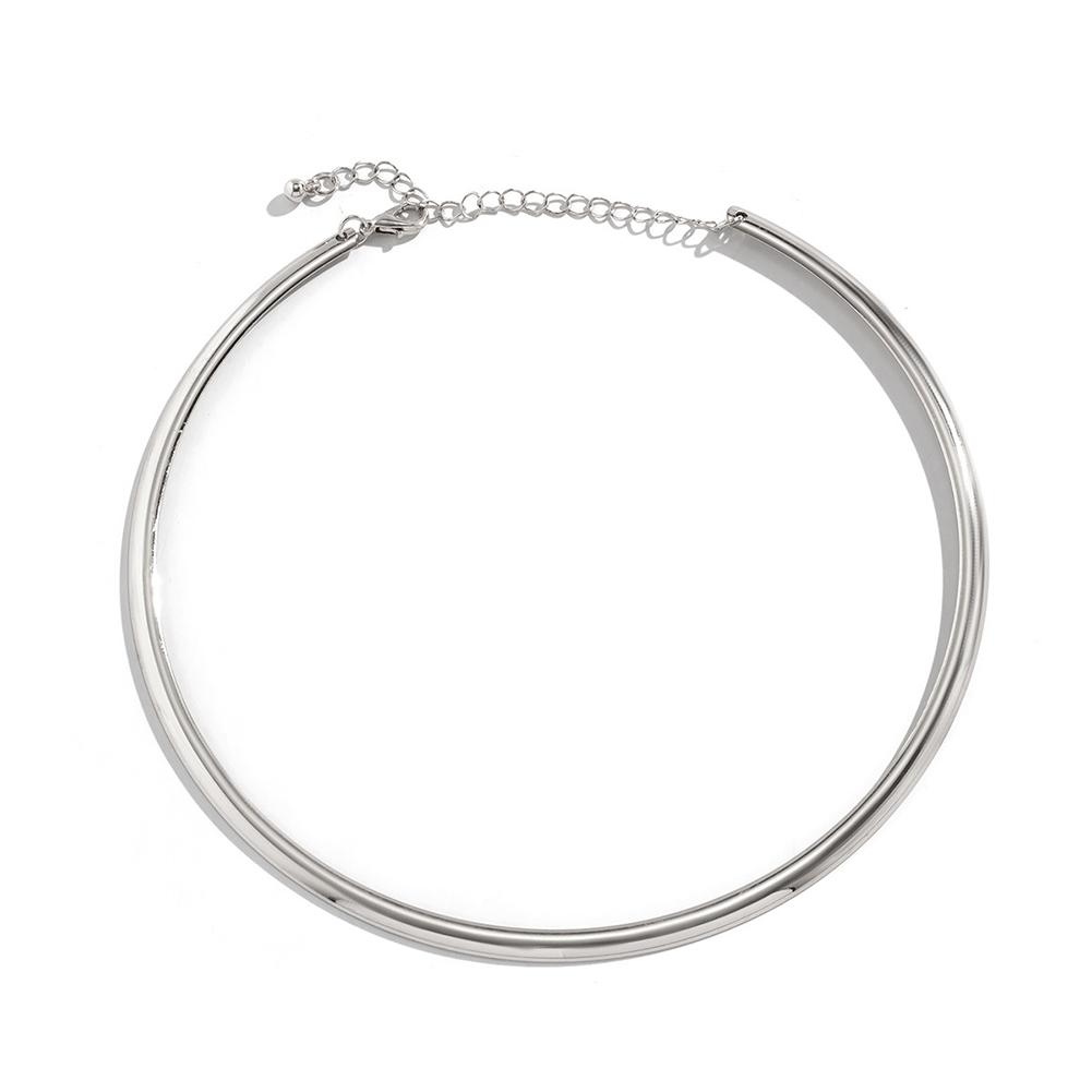 Metal Chain Collar Necklace Torques Choker Women Fashion Elegant Festival Party Charm Clavicle Chain Memorial Jewelry Gift