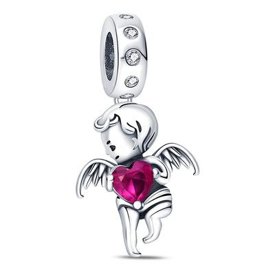Nuevo Colgante de Alas de Ángel de Plata 925 Estilo DIY Accesorios Pulsera Collar con Cuentas