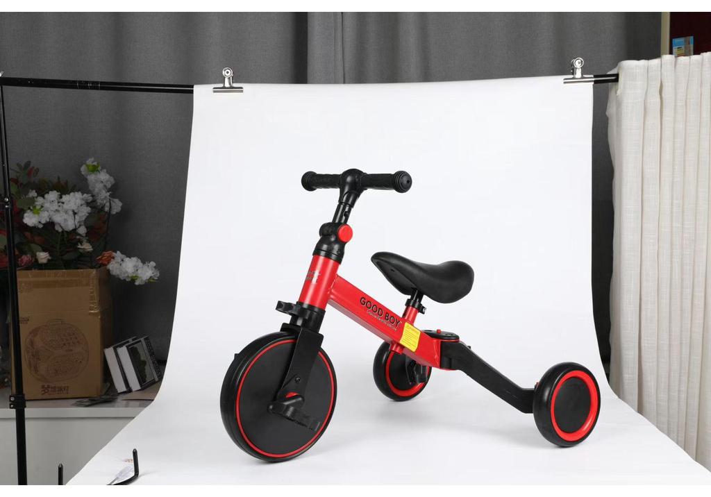 Children's 3-in-1 Transforming Tricycle: Pedal Trike, Rideable Scooter, Seatable Glider