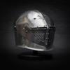 Sugarloaf Helmet with Stand 14th Century Crusader Knight Armor Medieval Visored Helmet with Steel Cross LARP SCA Reenactment Gift