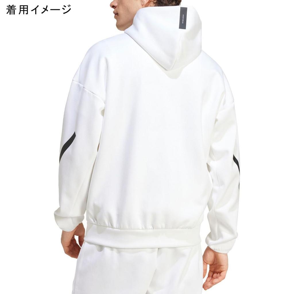 Adidas Hooded Track Jacket KTJ50 White Medium Z.N.E. Full-Zip Men's (JF2443)