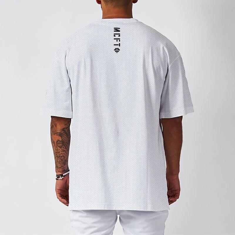 Muscleguys Summer Running Top Training Sweatwicking Quick Drying Half Sleeve Fitness and Leisure