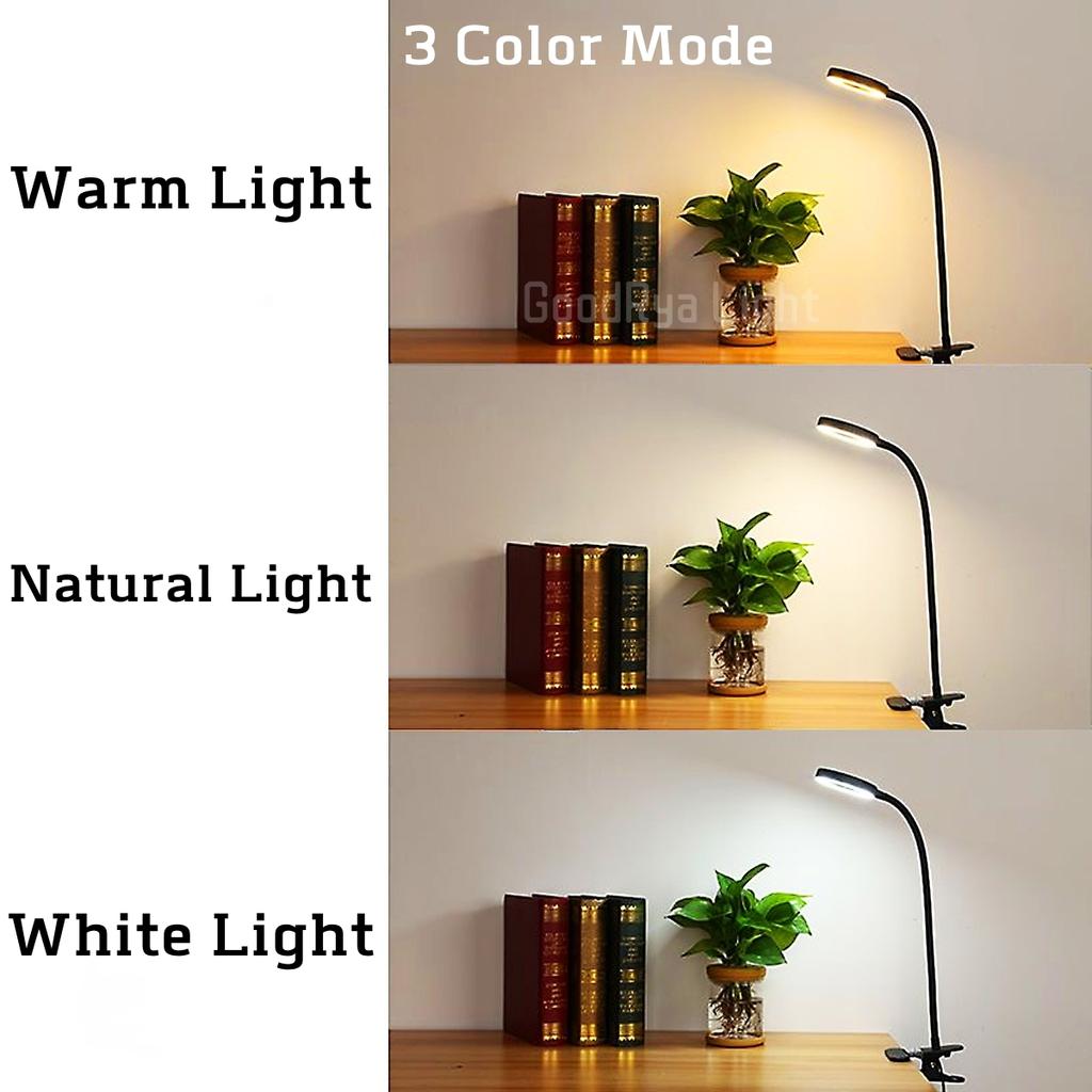 Bright USB Powered Flexible Clip-On Lamp, Standing Lighting, Kids Desk, Reading LED Desk Lamps, Work, Office, Laptop, Light