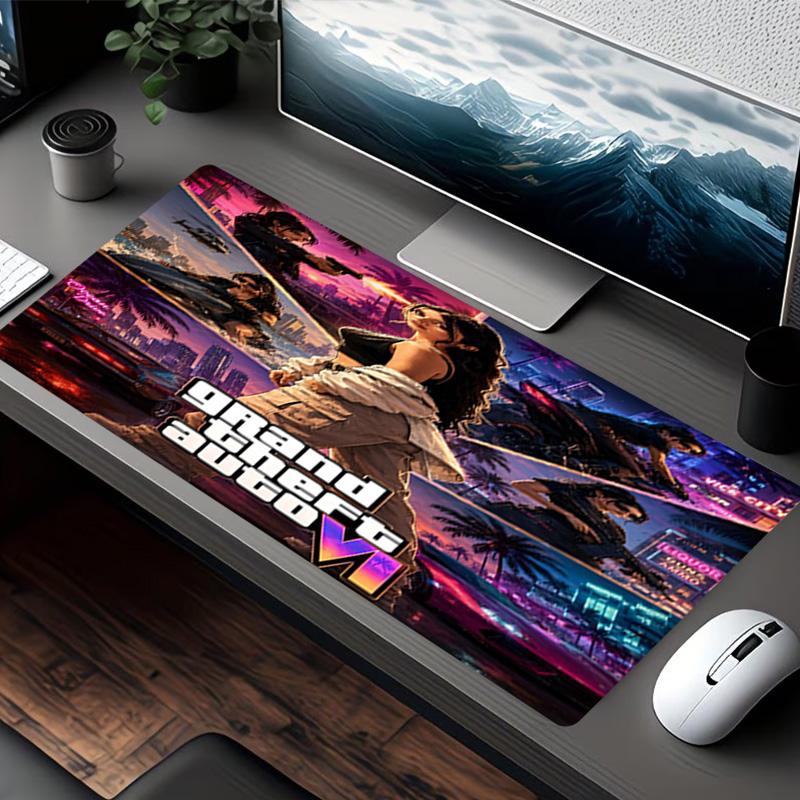 Grand Theft Auto VI Print Mouse Pad, for Keyboard Pad Laptop PC Mat for Office Home Use, Desk Decor, Perfect Birthday Gift for Gamers