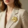 Retro Baroque Style Gold Eye Brooch Long Pearl Tassels Vintage Women Lapel Pin for Bridesmaid Dress Decor Nice Gift